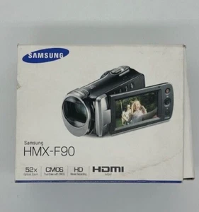 Videocámara Samsung HMXF90WN/XAA blanca HD HDMI, 52X, caja abierta y cargador + cable - Imagen 1 de 8