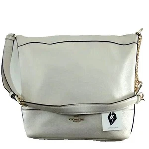 Coach Paxton Duffle In Chalk White Pebble Leather Shoulder Bag 1922-F72692 - Picture 1 of 11