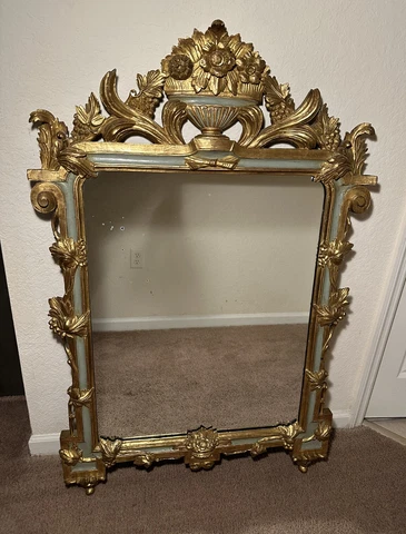 Antique Italian Neoclassic Parcel-Gilt Mirror / 18th Century Cover