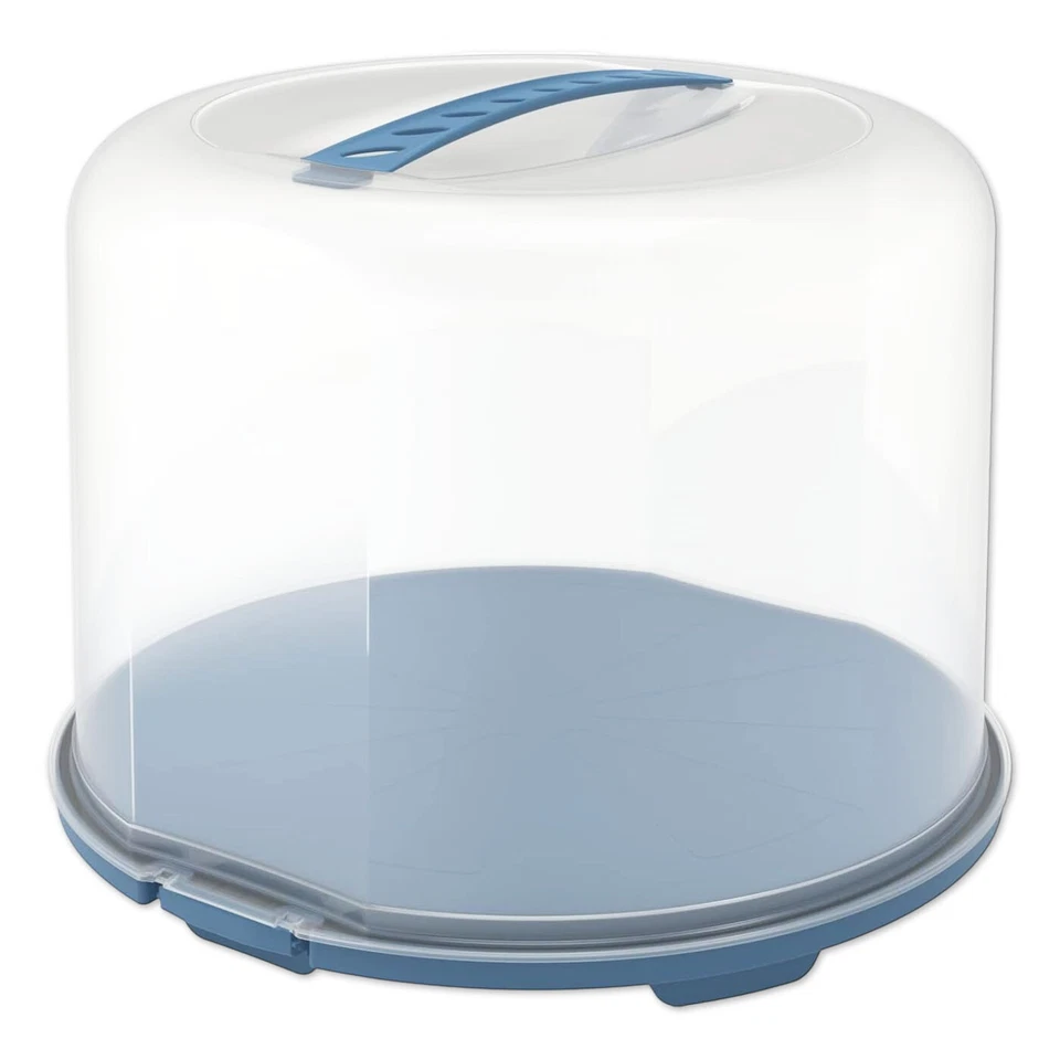 Rotho Kuchen Behälter Torten Glocke XL mit Deckel blau transparent Kuchen Box - Bild 1 von 1