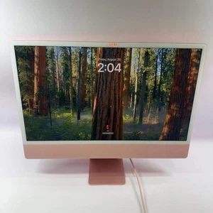 2021 Apple iMac 24" M1 3.2GHz 8GB RAM 256GB SSD Pink A2438 - Picture 1 of 11