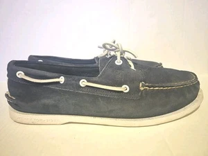 mens sperry topsiders Blue Leather Boat Shoes Size 11.5 - Picture 1 of 6