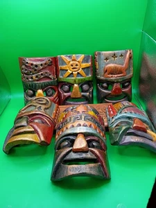 Máscaras decorativas para tallar madera aproximadamente 6" X 5" - Imagen 1 de 5