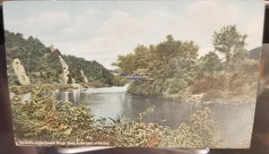 Tarjeta postal de colección Bluffs a lo largo de French Broad River Hot Springs Carolina del Norte enviada 1909 - Imagen 1 de 2