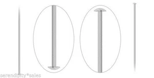 144 Silver Plated Brass HEADPINS 1 inch 21 gauge 1" No Lead No Nickel Head Pins - Picture 1 of 4