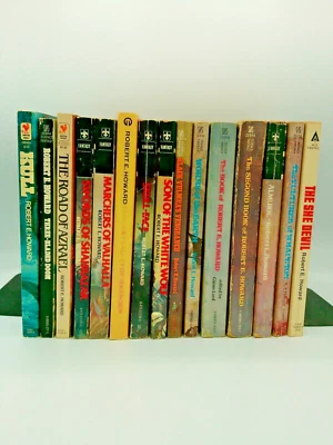 Lot of 15 Robert E. Howard Paperbacks | Zebra, Berkley | 1970s-80s | Fantasy art - Imagem 1 de 4