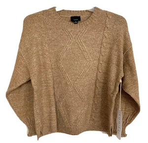 Lumiere Gr. M Pullover Damen braun Pulli Zopfmuster Rundhals NEU Z1 - Bild 1 von 8