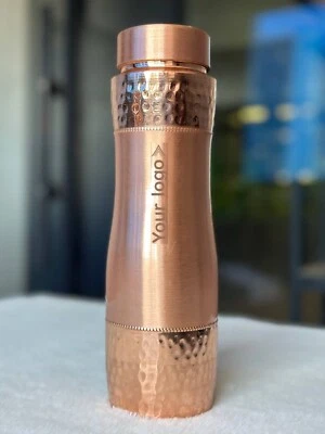 Personalised Pure Copper Water Bottle /Anniversary gift Ayurvedic Health Copper - Image 1 of 4