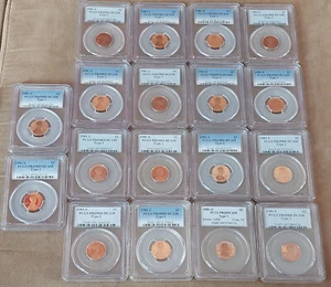 DEALER LOT: 18 Slabs - 1981-S Type 1 Lincoln RED 1c PROOF Cent PCGS PR69RD DCAM - Picture 1 of 2