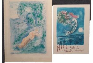 MARC CHAGALL(1887-1985) 2 COLOR LITHOGRAPHS 1960S/70S - Picture 1 of 8