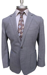 Bonobos Vitale Barberis 100% Wool Standard Fit Gray Two Button Blazer SZ 42R