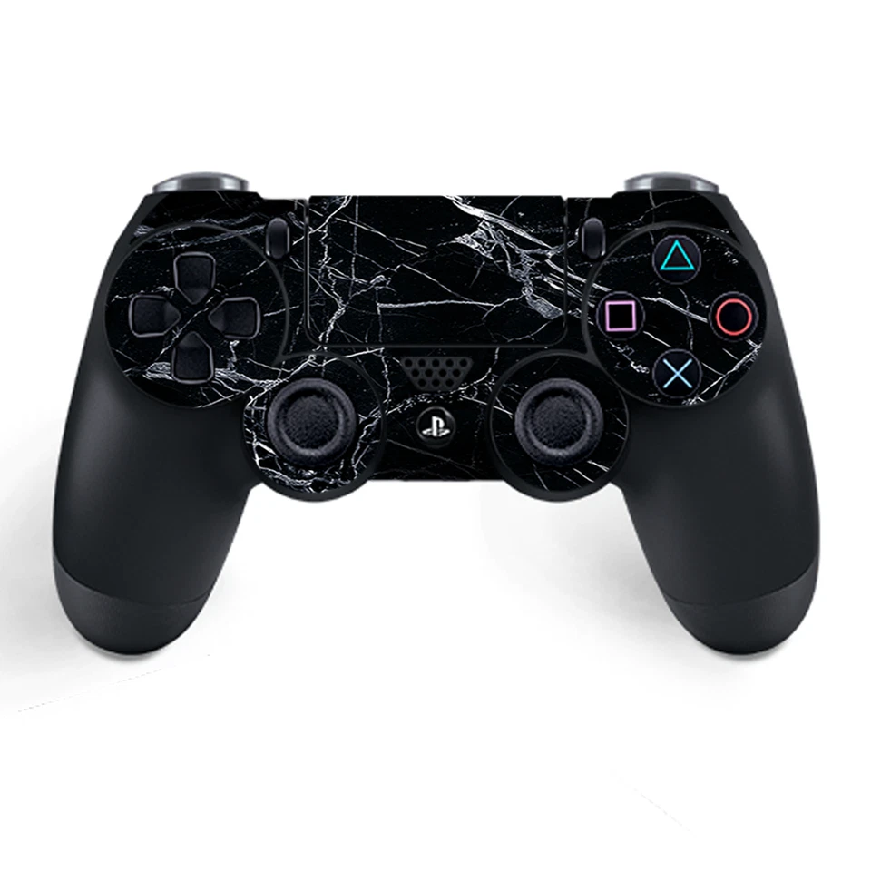 Skins Decal Wrap for PS4 / PS4 Pro Controller - Black Marble Granite White - Image 1 of 3