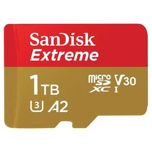 SanDisk Extreme 1TB microSDXC UHS-I Card 4K UHD 190MBs Speed Waterproof - Picture 1 of 3