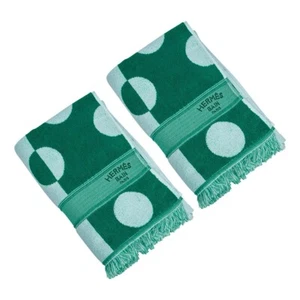 Juego de 2 toallas de playa acuáticas Hermes Yachting Dots nuevas - Imagen 1 de 9