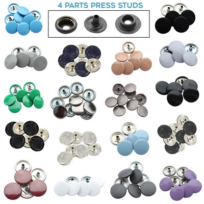 4 Teile bunte Kappe Druckknöpfe Druckknöpfe Handtaschen Kleidung Jacke 15 mm - Bild 1 von 4