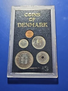 1976 Denmark 5 Coin Uncirculated Mint Set In Original Case  (#20061) - Picture 1 of 2