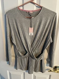 Juicy Couture Gray Long Sleeve Top Size Large New With Tags - Picture 1 of 4