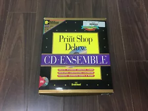The Print Shop Deluxe CD Ensemble Macintosh Big Box Retro 90's - Picture 1 of 12