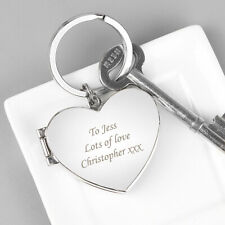 Personalised Engraved Heart Photo Keyring - Anniversaries, Newlyweds, Valentines