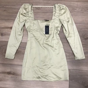 Danielle Bernstein Women’s XS Dress Short Long Sleeve Green R5 - Picture 1 of 10