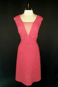 NEW ABS Plus Size 2X Fit and Flare Dress Red Floral Textured Sleeveless - Picture 1 of 6