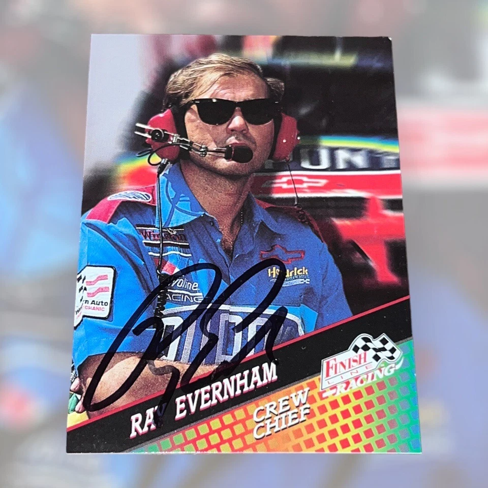 Ray Evernham signed VINTAGE NASCAR HOF card 1994 FINISH LINE RAINBOW WARRIOR V2 - Image 1 of 1