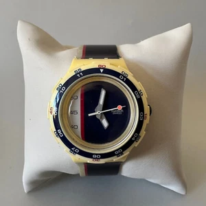 Swatch Uhr SAILOR Scuba 200 1999 SDW100 Nautical Blau Weiß & Rot Swiss Made - Bild 1 von 20