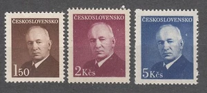 CZECHOSLOVAKIA 1948 SC#340/42 **MNH set, President Ed. Benes (1884-1948). - Imagen 1 de 1