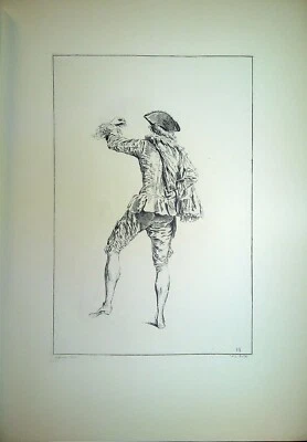 Gravure - UN MEZZETIN DANSANT d'après Watteau  - Photo 1/3