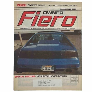 Fiero Owner Magazine Fiero Owner's Club of America Boletín 4to Trimestre 1989 - Imagen 1 de 8