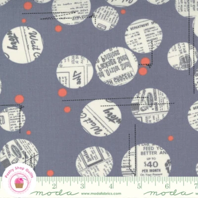 Moda CELESTIAL 1762 32 Aluminium Gray Circles ZEN CHIC Quilt Fabric - Image 1 of 4