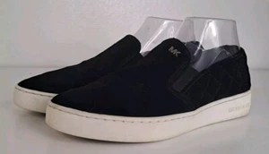 Michael Michael Kors Black Suede Slip On Slide Sneakers Shoes Women's Size 9M - Picture 1 of 8