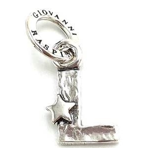 CIONDOLO G. RASPINI LETTERA L IN ARGENTO 925 MADE IN ITALY - Foto 1 di 7