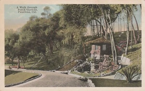 Busch Gardens Ein Spaziergang durch Pasadena Kalifornien Vintage Souvenir Postkarte - Bild 1 von 2