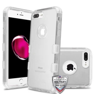 TRANSPARENT Case For Apple iPhone 7 8 /PLUS Hybrid Shockproof Rubber Armor Cover - Picture 1 of 32