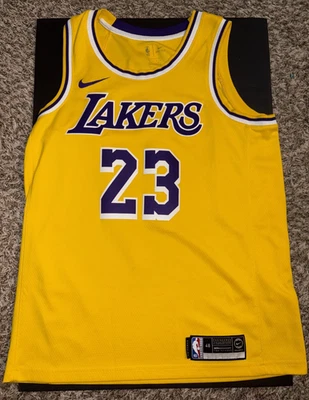 Nike Dri-Fit NBA Los Angeles Lakers #23 Lebron James Swingman Jersey Size 48 - Image 1 of 4