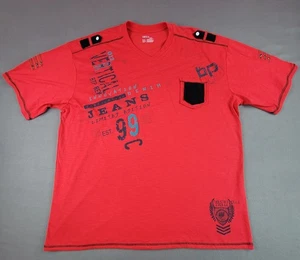Vertical Sport Men's 5XL Red V-neck T-shirt Short-sleeve - Picture 1 of 9