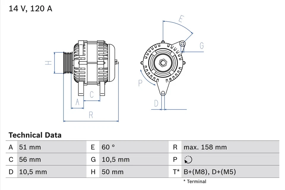 Alternatore per CHEVROLET OPEL VAUXHALL ASTRA ASTRAVAN OMEGA SIGNUM VECTRA ZAFIR - Immagine 1 di 1
