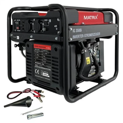 MATRIX Profi Stromerzeuger Inverter Notstromaggregat 3500 Watt Benzin IG3500i - Bild 1 von 4