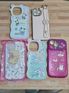 Juego de 5 fundas Kawaii iPhone 14 Pro Max - Lindas dibujos animados, conejito, oso y cinnamoroll - Imagen 1 de 6