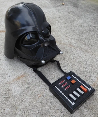 Darth Vader Helmet Star Wars Mask Voice Changer COSPLAY Full  2 Pc Halloween - Image 1 of 4