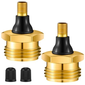 2 Pcs Brass Blow Out Plug for RV Antifreeze, Air Hose Compatible with Schrader - Picture 1 of 7