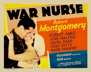 WAR NURSE 1930 WWI HOPITAL NOIR FLINGS PASSION AFFAIRS 11 X 14 LOBBY TITLE CARD - Picture 1 of 1