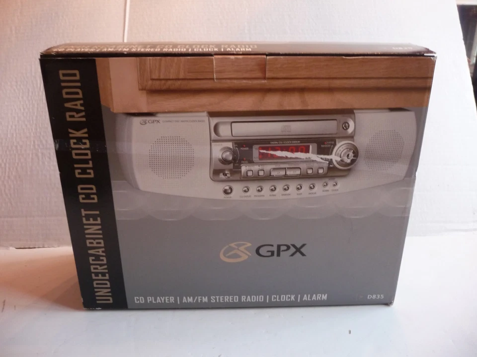 GPX -Ready Under Cabinet CD/Radio Player Model D835 NEW OPEN BOX! - Image 1 of 4