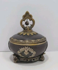 Footed Trinket Box Heavy 6" x 4" - Picture 1 of 14