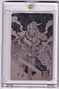 Scheda personalizzata General Grievous metallo incisa al laser - Foto 1 di 2