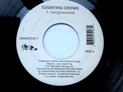 THE COUNTING CROWS - HANGINAROUND HANGING AROUND - VG+ 45 RECORD - Image 1 of 4
