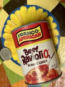 VTG Play Food FRANCO AMERICAN BEEF RAVIOLI CAN 3D MAGNET FABR9 - Picture 1 of 2