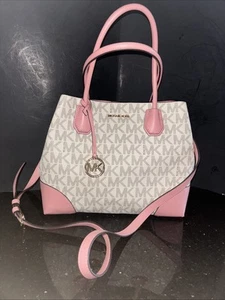 Sac à main / bandoulière Michael Kors rose monogramme double poignée super propre - Photo 1/14