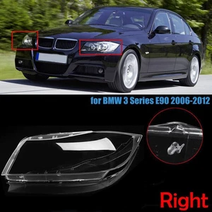 Right Front Clear HID Headlight Headlamp Lens Cover For BMW 3 Series E90 2005-12 - Picture 1 of 6